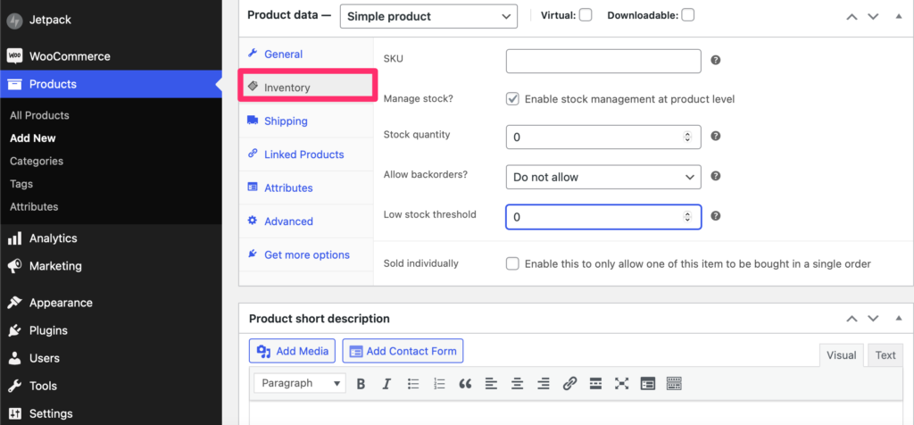 woocommerce settings